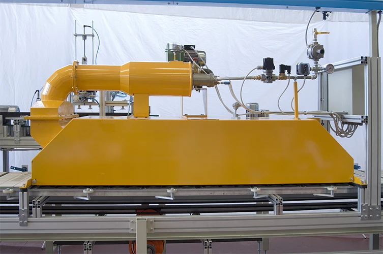 Vista laterale dell'essiccatoio MM giallo ITEK ITALIA